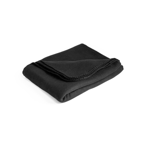 GALLIOT. Teplá deka (180 g/m²) z recyklovaného polyesteru (100% rPET) - Černá