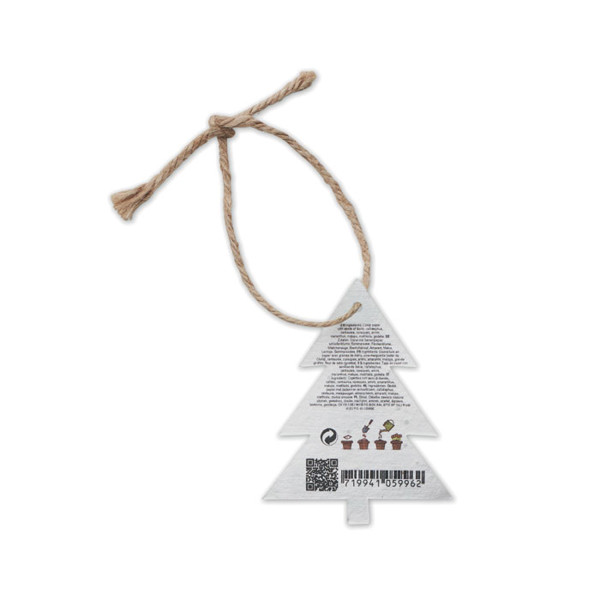 Treeseed Xmas ornament, wildflower seed paper