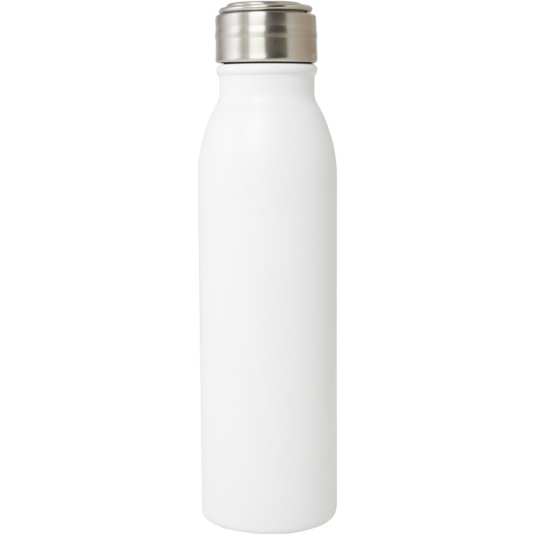 Garrafa de água de aço inoxidável com alça de metal com certificação RCS de 720 ml "Harper" - Branco