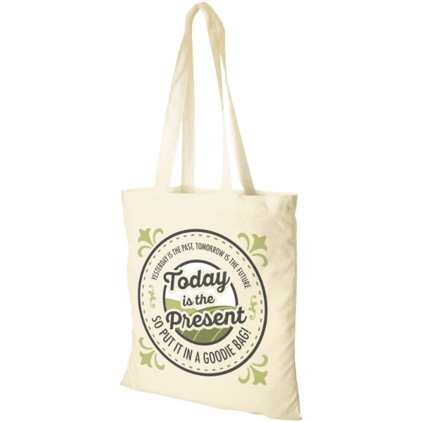 Sac shopping coton Madras 140 gr/m² 7L - Naturel