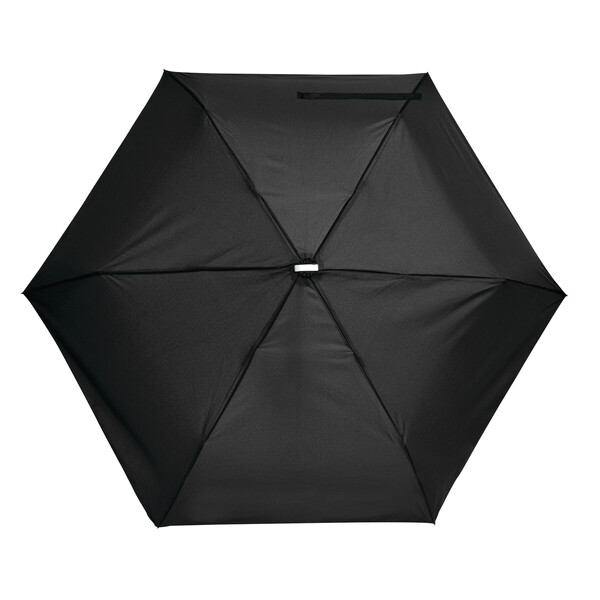 Super Slim Mini Pocket Umbrella Flat - Black