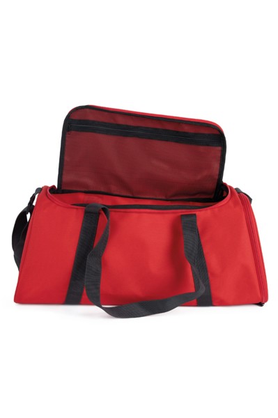 Sports Bag With Shoes Holder Compartment - Red / Dark Grey