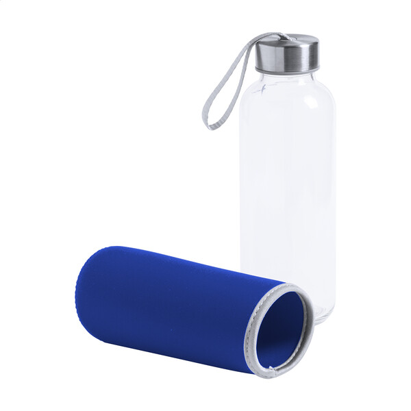 Bouteille en verre Ganga - Bleu