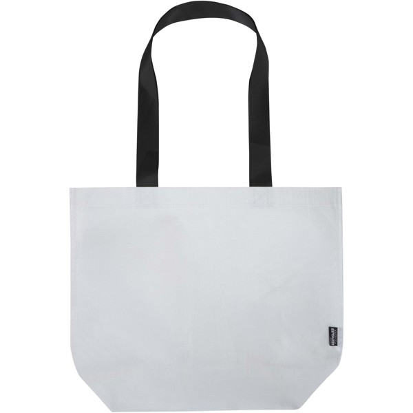 Duo GRS gerecycleerde dubbelgelamineerde draagtas 18L - Wit