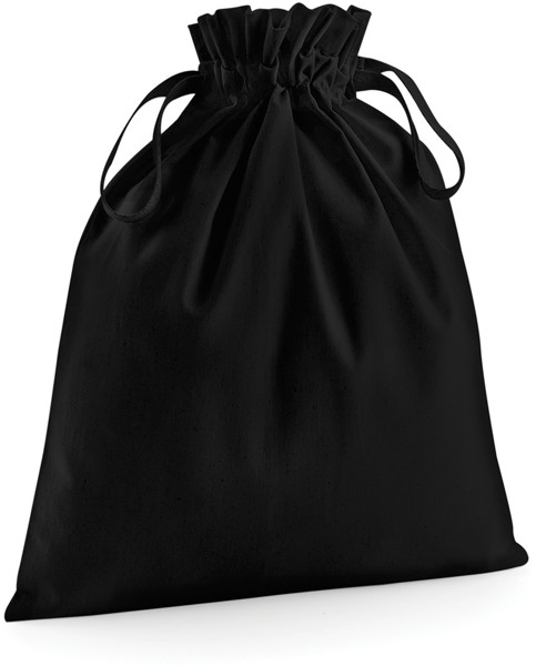 Organic Cotton Bag with Drawcord Westford Mill | W 118 - Black / M