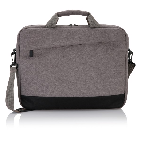 Xd Collection laptop bag 15.6”, 600D polyester - Grey / Black