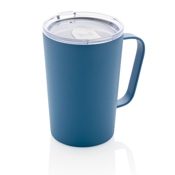 RCS Recycled stainless steel modern vacuum mug with lid - Blue