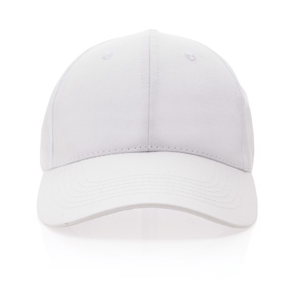 Impact 6 panel 190gr Recycled cotton cap with AWARE™ tracer - White