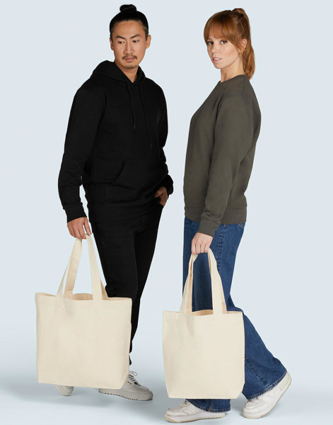 Canvas Wide Shopper Lh - Black / XL (49X39X12CM)