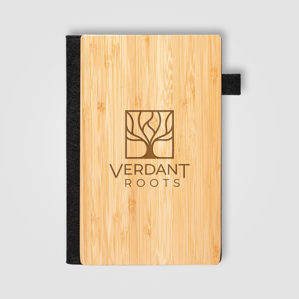 Wesen Bamboo Refillable Journal - A5 - Black / 4 Colour inkjet