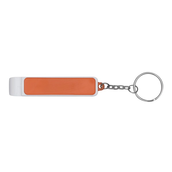Schlüsselanhänger Double Open - Orange / Weiß