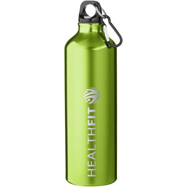 Oregon 770 ml aluminium water bottle with carabiner - Lime