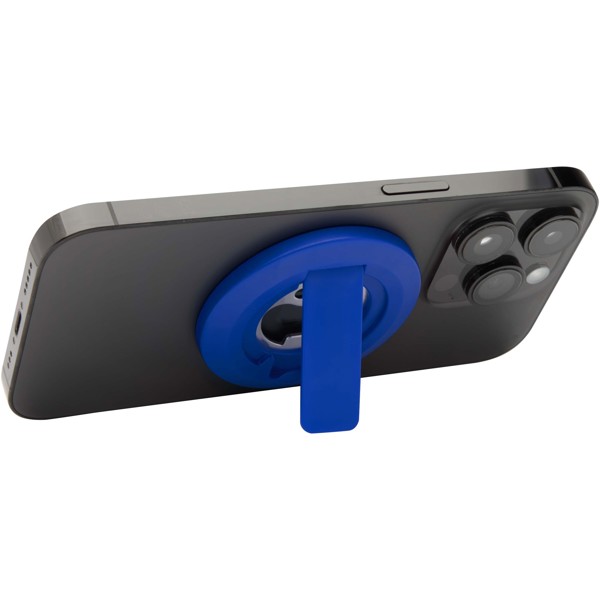 Support de téléphone magnétique Ain en plastique recyclé avec décapsuleur - Bleu royal