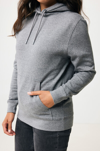 Lehká mikina s kapucí Iqoniq Rila z recykl. bavlny - Light Heather Anthracite / XXS