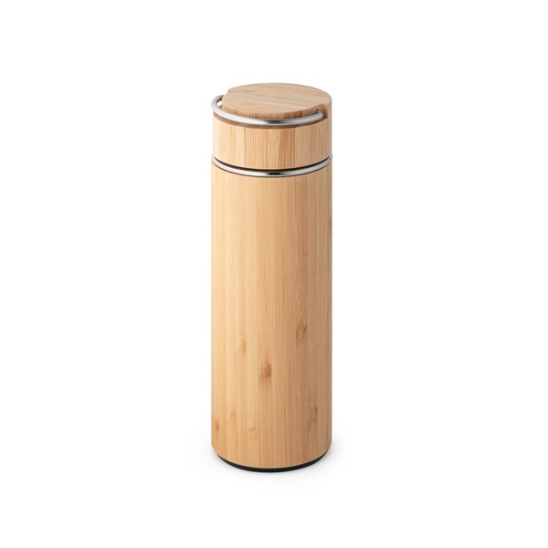 SOW. Garrafa térmica em bambu e aço inoxidável 440 mL