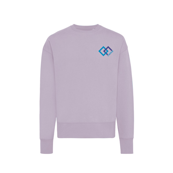 Sweater à col rond en coton recyclé Iqoniq Kruger - Lavender / S