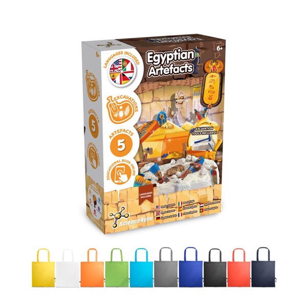 Ancient Egypt Excavation Kit V. Jogo didático fornecido com saco de oferta dobrável em 190T - Branco