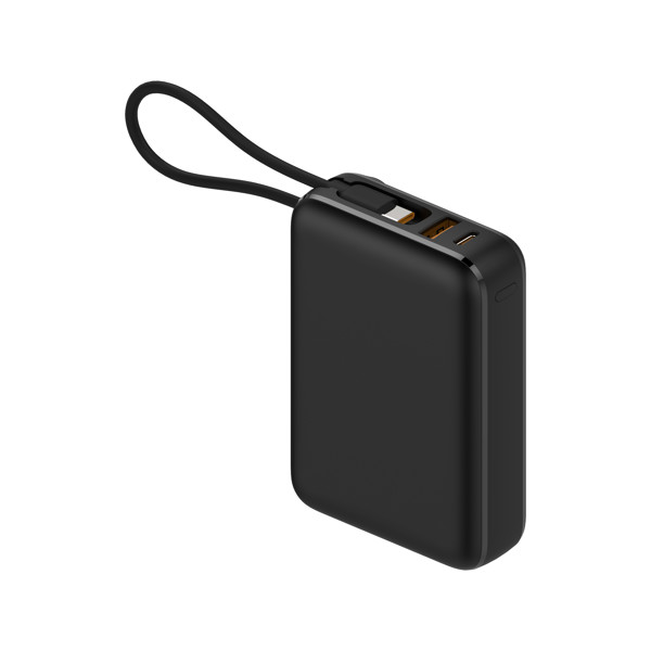 Compact power bank 20000mAh with LED display - WHITE