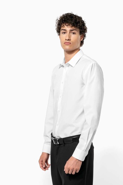 Men’S Poplin Easy Care Polycotton Shirt - White / L