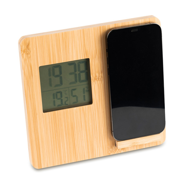 Hixon weather station with wireless charger - Beige