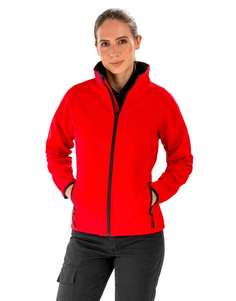 Ladies' Printable Softshell Jacket - White / Black / S (10)