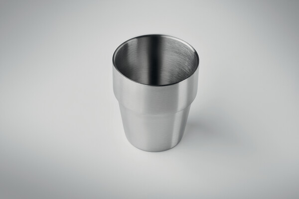Double wall tumbler 250 ml Acerito - Matt Silver