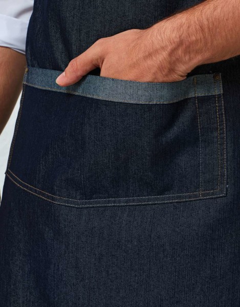 Kontrastna traper pregača 'Domain' - Black Denim