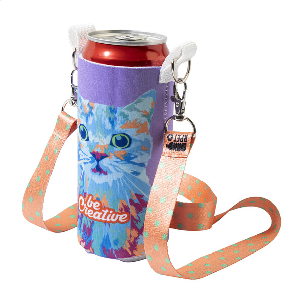 RPET italhűtő PrintCan Carry, elegáns típus - Fehér