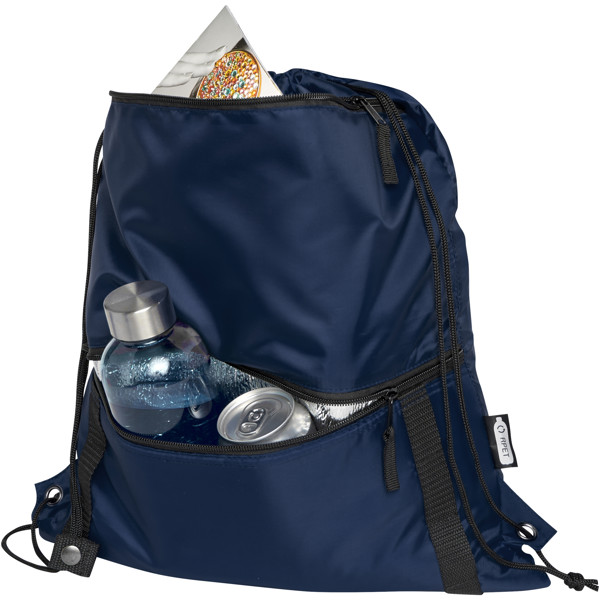 Borsa termica con coulisse in materiale riciclato Adventure - 9L - Navy