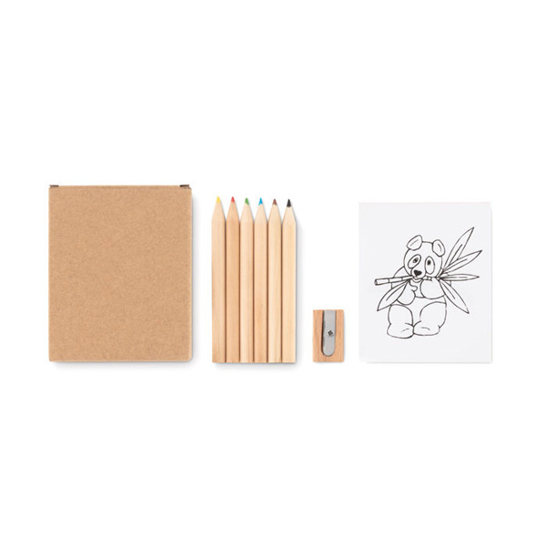 Set za barvanje Little Vangogh, les, 20 listov