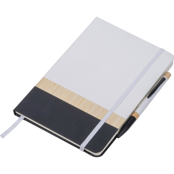 A5 notebook with ballpoint AVA - White