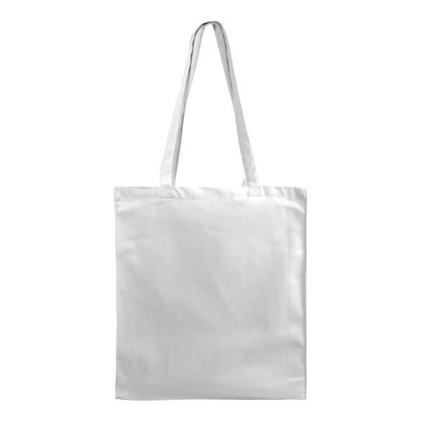 Solid-Colored Shopper Bag In 220 G/M2 Recycled Cotton - White