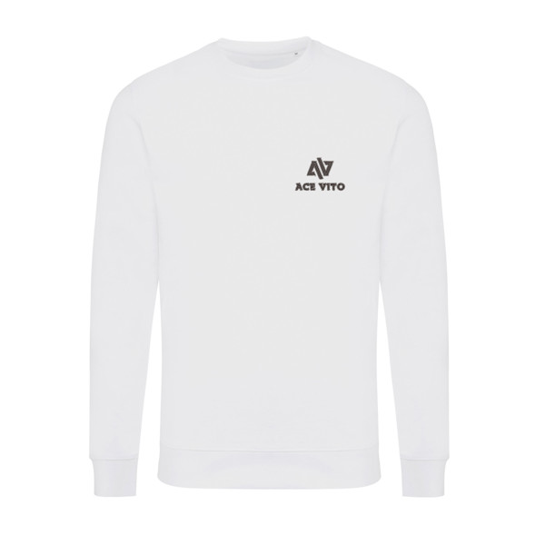 Sweater à col rond en coton recyclé IQONIQ Zion - Recycled White / XXL