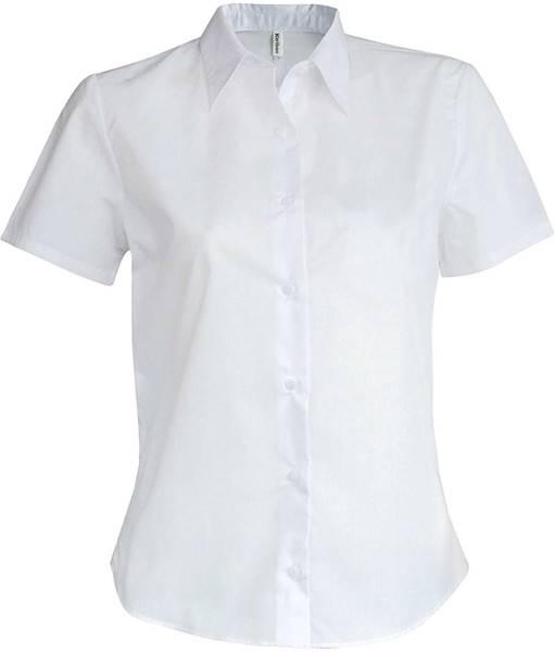 Ladies' Short-Sleeved Oxford Shirt - White / S