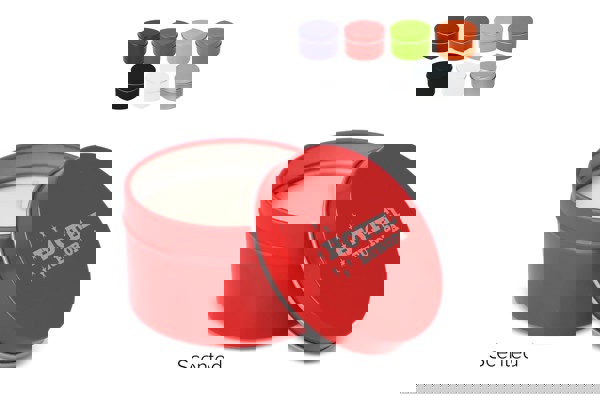 Kirtan scented plant based candle in large recycled tin - White