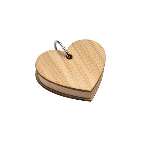 Heart-Shaped Sticky Notes (80 Pages), Bamboo Cover