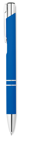 Stylo bille poussoir finition Aosta - Bleu Royal