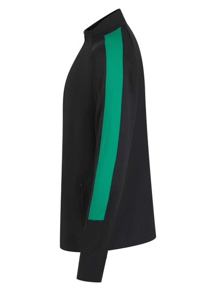 Adult's Knitted Tracksuit Top - Black / Emerald / 5XL