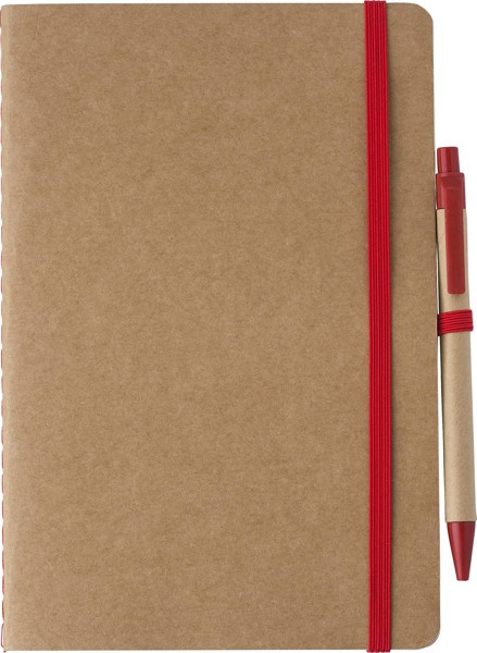 Caderno Theodore | Reciclado | A5 | Liso - vermelho