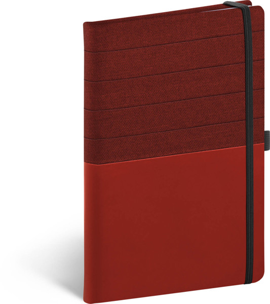 Notique Notes Skiver Červenovínový, Linkovaný, 13 x 21 cm