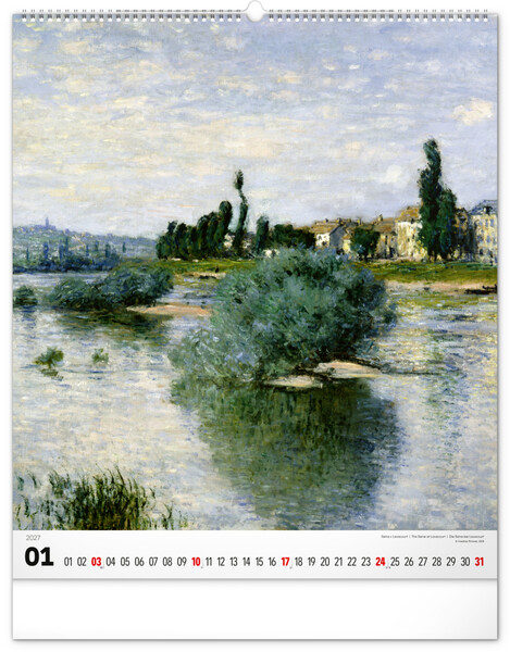 Notique Nástěnný Kalendář Claude Monet 2027, 48 x 56 cm