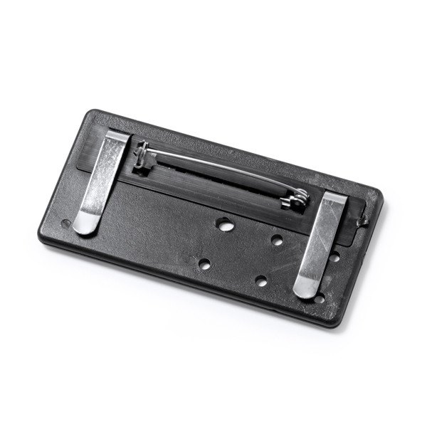 Identificador de aluminio personalizado con doble sistema de fijación