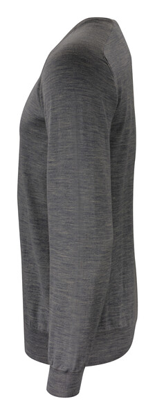 Merino U-Neck Dark Grey melange XL