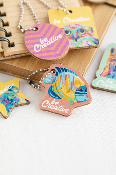 Porte-clés sur mesure CreaFob Wood