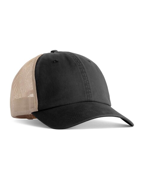 Sunwashed Trucker Cap - Black / Tan