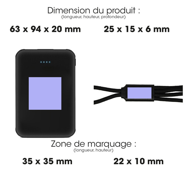 OKAN - KIT ESSENTIEL BATTERIE + CÂBLE NOIR