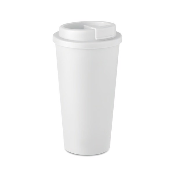 Double wall tumbler 450 ml Tuesday - White