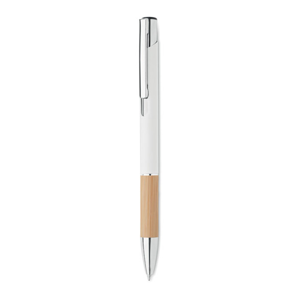 Push button aluminium pen Sparta - White