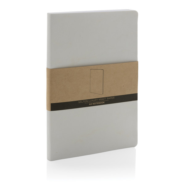 Salton A5 GRS certified recycled paper notebook - White