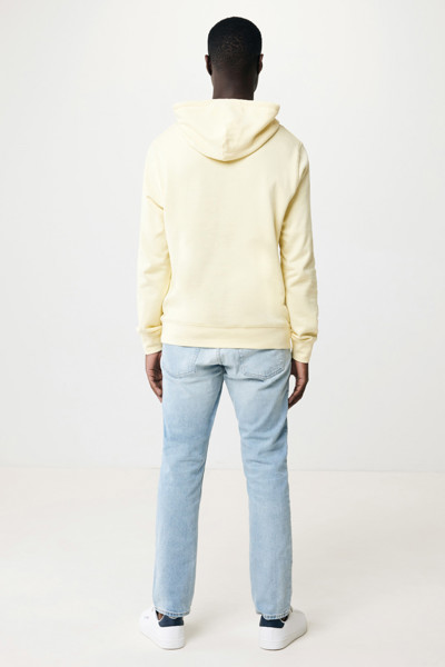 Lehká mikina s kapucí Iqoniq Rila z recykl. bavlny - Cream Yellow / XS